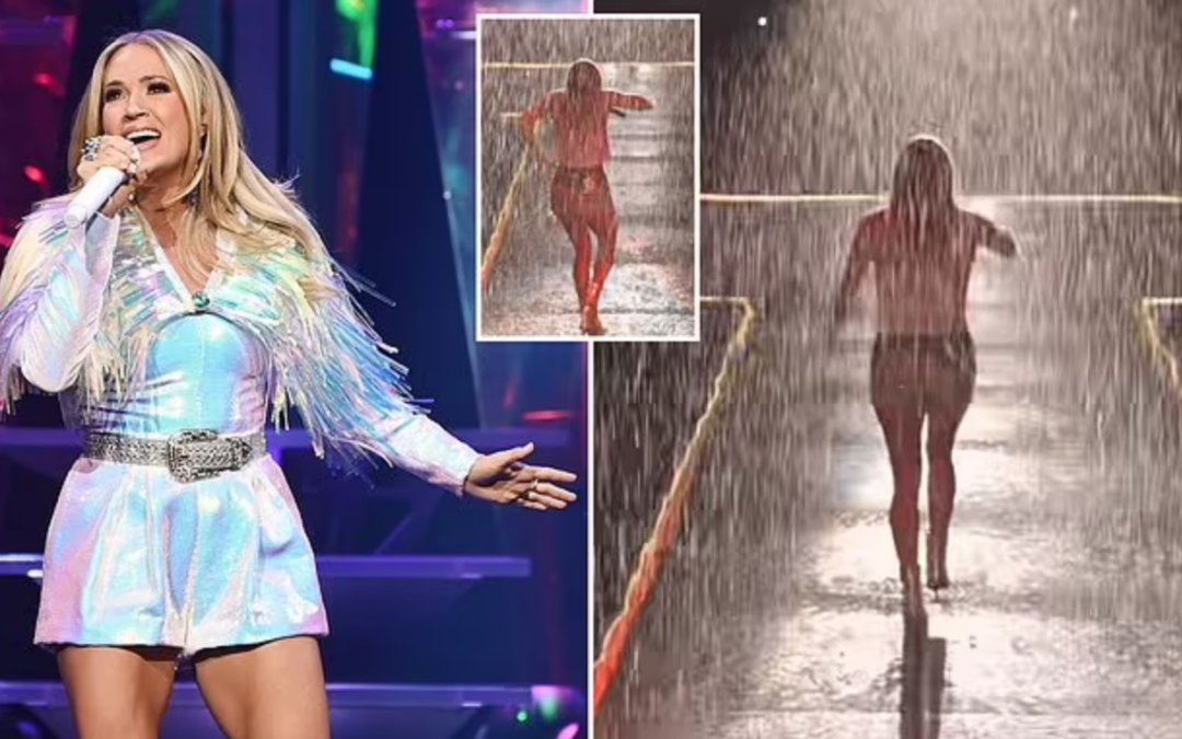 Carrie Underwood Falls Off Stage At S.C. Concert…Following Rain-Filled Finale